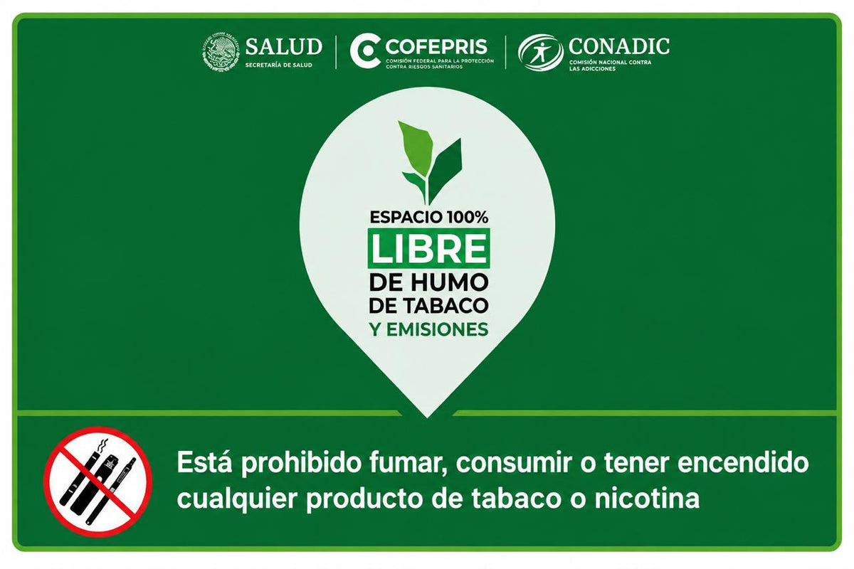 Esta prohibido fumar, consumir o tener